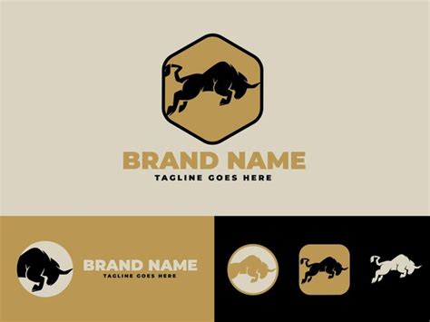 Premium Vector | Buffalo logo design for branding and business gold and ...