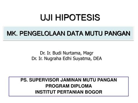 Ppt Uji Hipotesis Powerpoint Presentation Free Download Id 319870