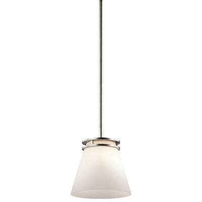 Winston Porter Chesire 1 Light Single Cone Pendant Finish Brushed