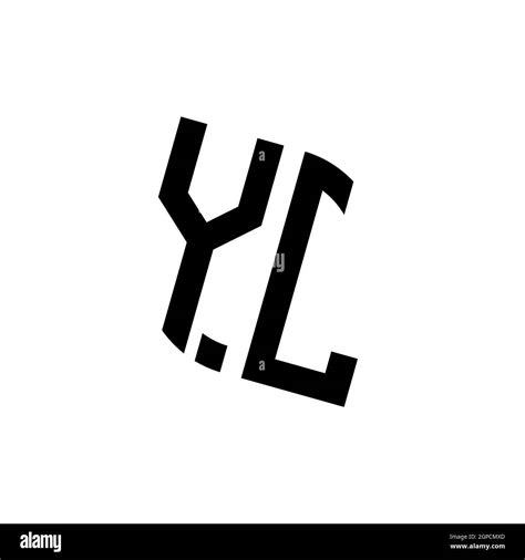 YL Logo With Geometric Shape Vector Monogram Design Template Isolated