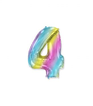 Palloncino Mylar Numero Arcobaleno Inch Cm Idea Palloncini