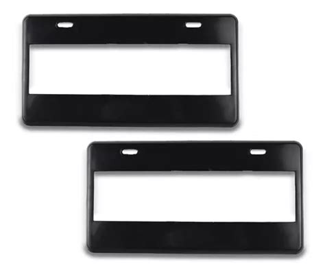 Par Porta Placas Negro Liso Personalizable Pl Stico Mercadolibre