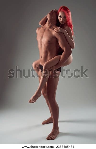 Confident Naked Woman Climbed On Mans Stock Photo 2383405481 Shutterstock