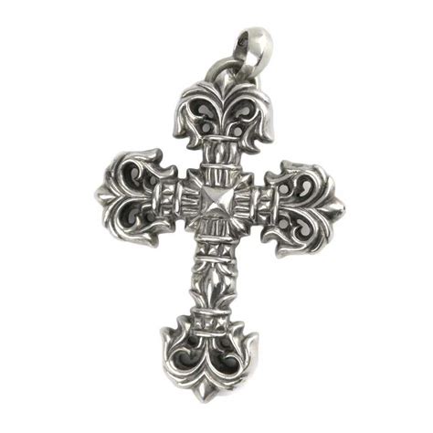 Chrome Hearts Chrome Hearts Filigree Cross Pendant Gem