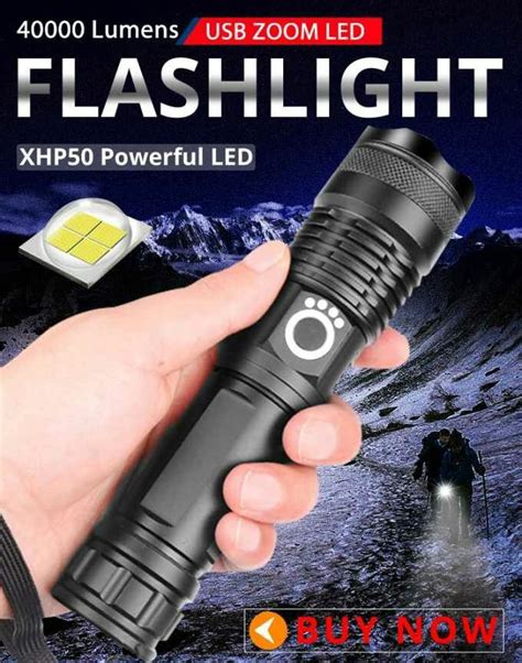 Dropshipping Ultra Bright Xlamp Xhp Most Powerful Flashlight Usb