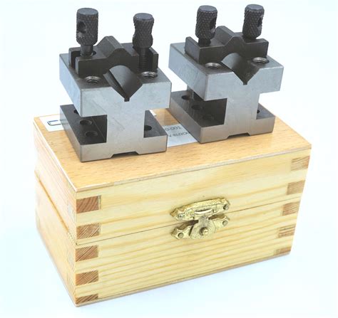 Small Ultra Precision Vee Block And Clamp Set 1 3 8 Inch X 1 3 8 Inch