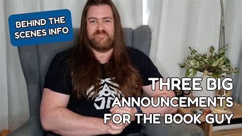 Three Big Announcements For The Book Guy Youtube