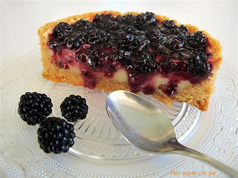 Tarta De Queso Con Mermelada De Moras