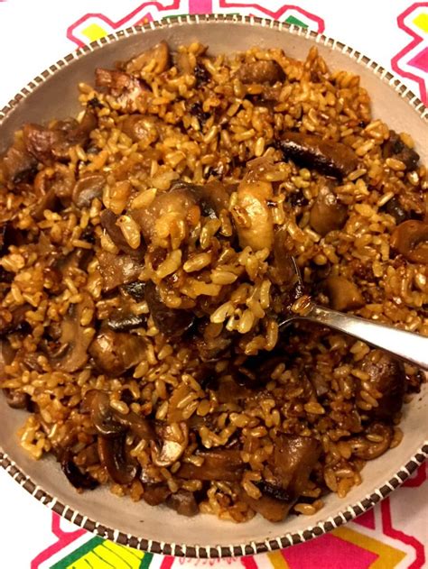 Mushroom Rice Recipe With White Or Brown Rice Melanie Cooks