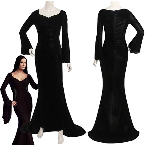 Disfraz De Anime De Morticia Addams Para Mujer Vestido Para Ni A