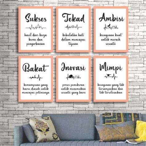 Jual Hiasan Motivasi Kata Mutiara Dinding Quotes Aesthetic Pajangan Rumah Wall Decor Poster Kayu