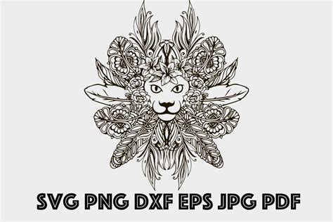 Lion SVG Mandala SVG King Lion Mandala SVG (566840)