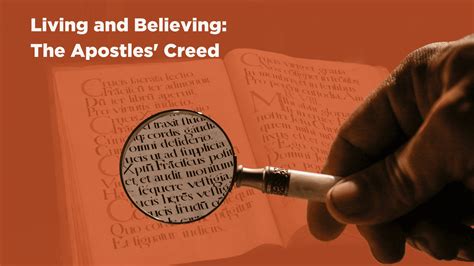 Living And Believing The Apostles Creed Amblecote Community Church