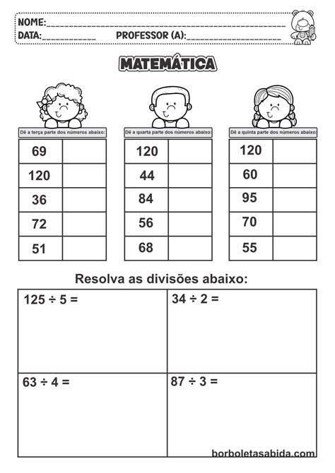 Exercicios De Divisao Ano