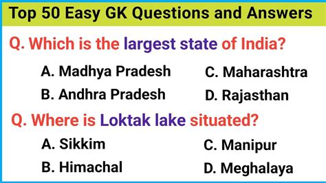 Easy Gk Questions And Answers In English Gk In English Gk