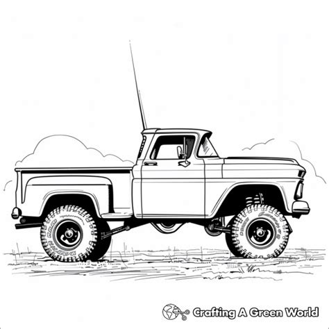 Diesel Truck Lifted Truck Coloring Pages Free And Printable