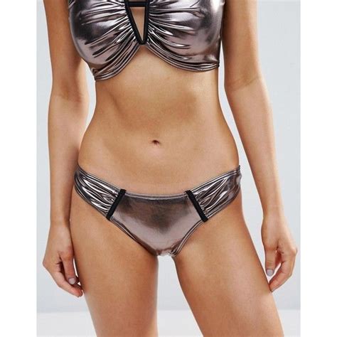 Playful Promises Metallic Hipster Bikini Bottoms 18 Liked On