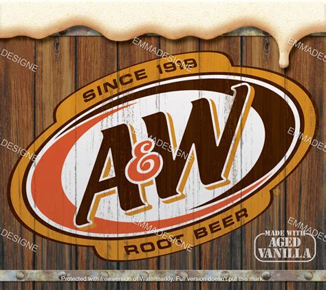 Aw Root Beer Png Design 20 Oz Sublimation Etsy