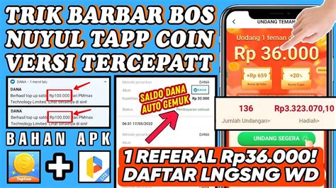 100 Cuan Trik Barbar Nuyul Apk Tap Coin Versi Tercepat 2023 Cuma