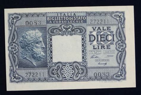 Rare Italy Lire Banknote Catalogue P A P Uncirculated Eur