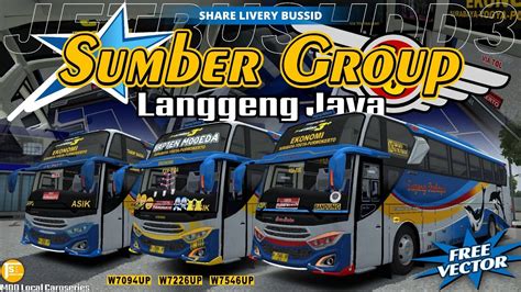 SHARE LIVERY BUSSID SUMBER GROUP LANGGENG JAYA EDITION FULL PACK