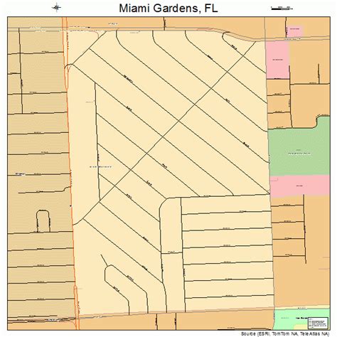 Miami Gardens Florida Street Map 1245050