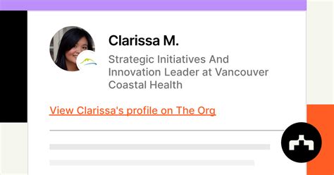 Clarissa M Strategic Initiatives And Innovation Leader At Vancouver
