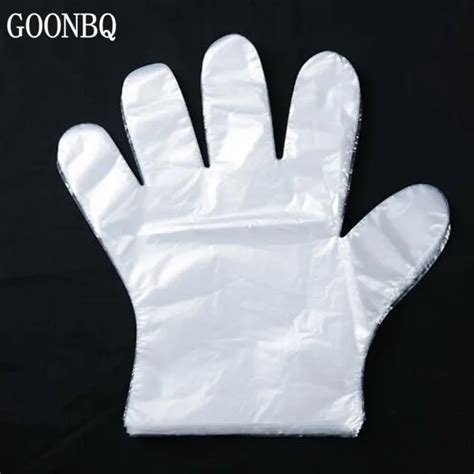 GOONBQ 100 Pcs Set Food Plastic Gloves Eco Friendly Disposable Gloves