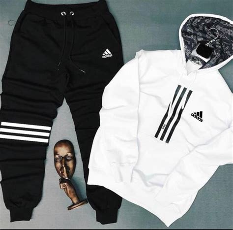 Mens Adidas Track Suit With Polyester Materials And White And Black Color Age Group: Adults at ...