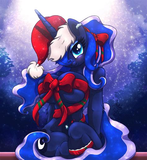 Mlp Fim Sexy Anthro Luna Present Package By Joakaha On Deviantart