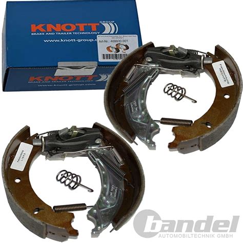 KNOTT BREMSBACKEN SATZ UMRÜST KIT ANS BREMSBELAG 200x50mm RADBREMSE 20