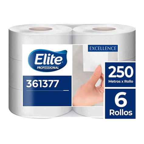 Papel Higienico Elite Excellence 250 Mts X 6 Rollos Real Service