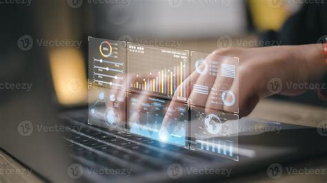 Data Analyst Working On Business Analytics Dashboard With Charts Metrics And Kpi To Analyze