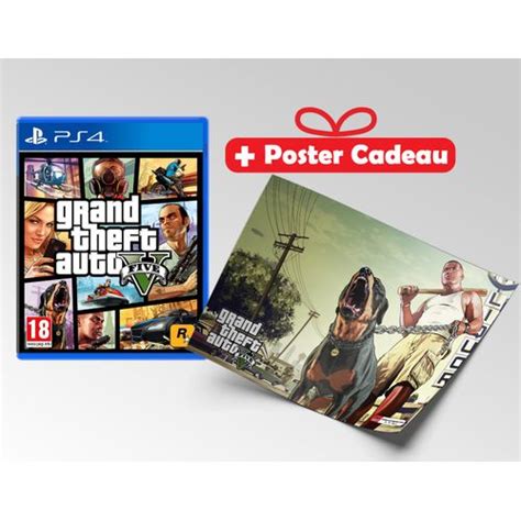 Rockstar Games Gta V Ps Poster Cadeau Fiche Technique Et Prix Au