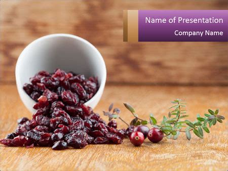 Fresh Organic Cranberries Powerpoint Template Backgrounds Google