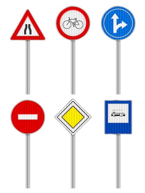 Premium Vector Road Signs Set