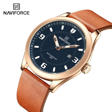 Naviforce Reloj Deportivo De Lujo Para Hombre Cron Grafo De Cuarzo Con