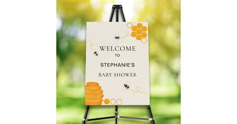 Bee Baby Shower Welcome Foam Board Zazzle