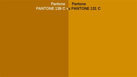 Pantone 139 C Vs PANTONE 131 C Side By Side Comparison