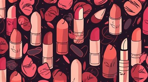 Premium Ai Image Lipstick Patern