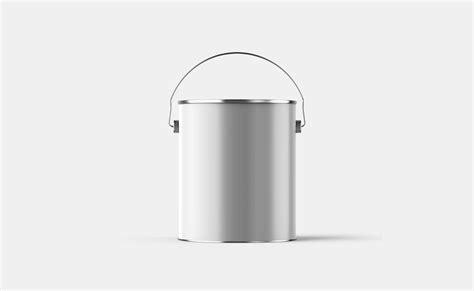 Metal Paint Bucket With Handle Mockup Mockup World