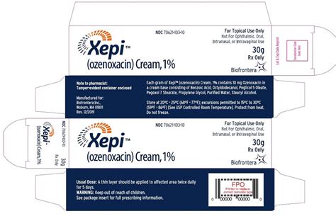 Xepi By Biofrontera Inc Xepi Ozenoxacin Cream