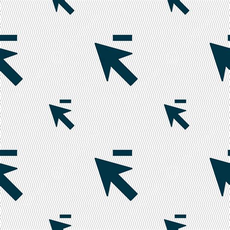 Geometric Texture Seamless Pattern Featuring Cursor Arrow Minus Icon