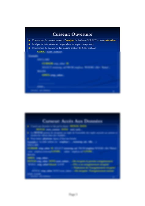 Solution Bases De Donn Es Pl Sql Curseurs Studypool