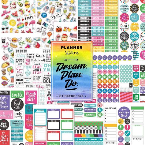 Amazon.com: Planner Stickers Pack, 28 Sheets/1378 Stunning Accessories ...