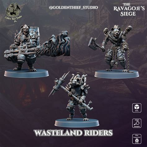 3D Printable Wasteland Riders Ravagors By Golden Thief Studio