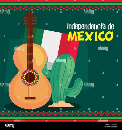 Independencia De Mexico Lettering Frame Stock Vector Image And Art Alamy