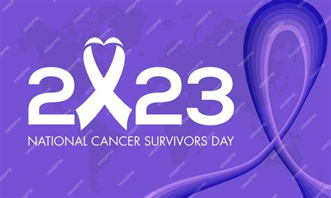 Premium Vector 2023 Concept National Cancer Survivors Day Awareness