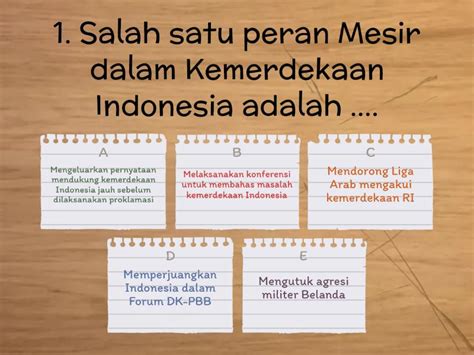 Kuis Sejarah Respon Internasional Terhadap Kemerdekaan Indonesia Quiz