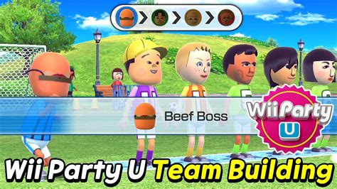 Wii Party U Team Building Gameplay Beef Boss Vs Monica Vs Hyun Woo Vs